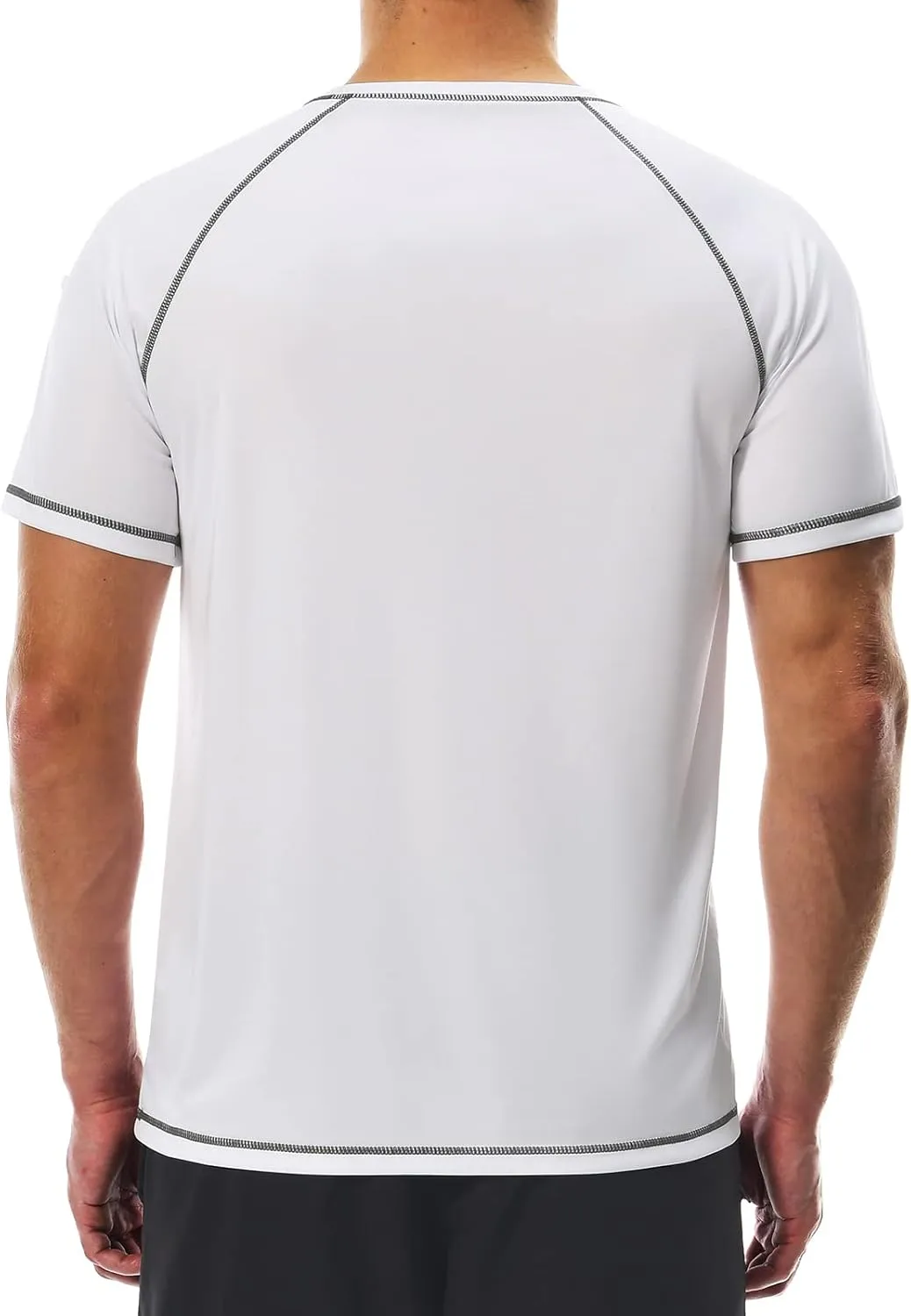 Men's Swim Shirts Quick Dry Rash Guard UPF 50  Sun Protection Fishing Beach Water Shirts Short Sleeve