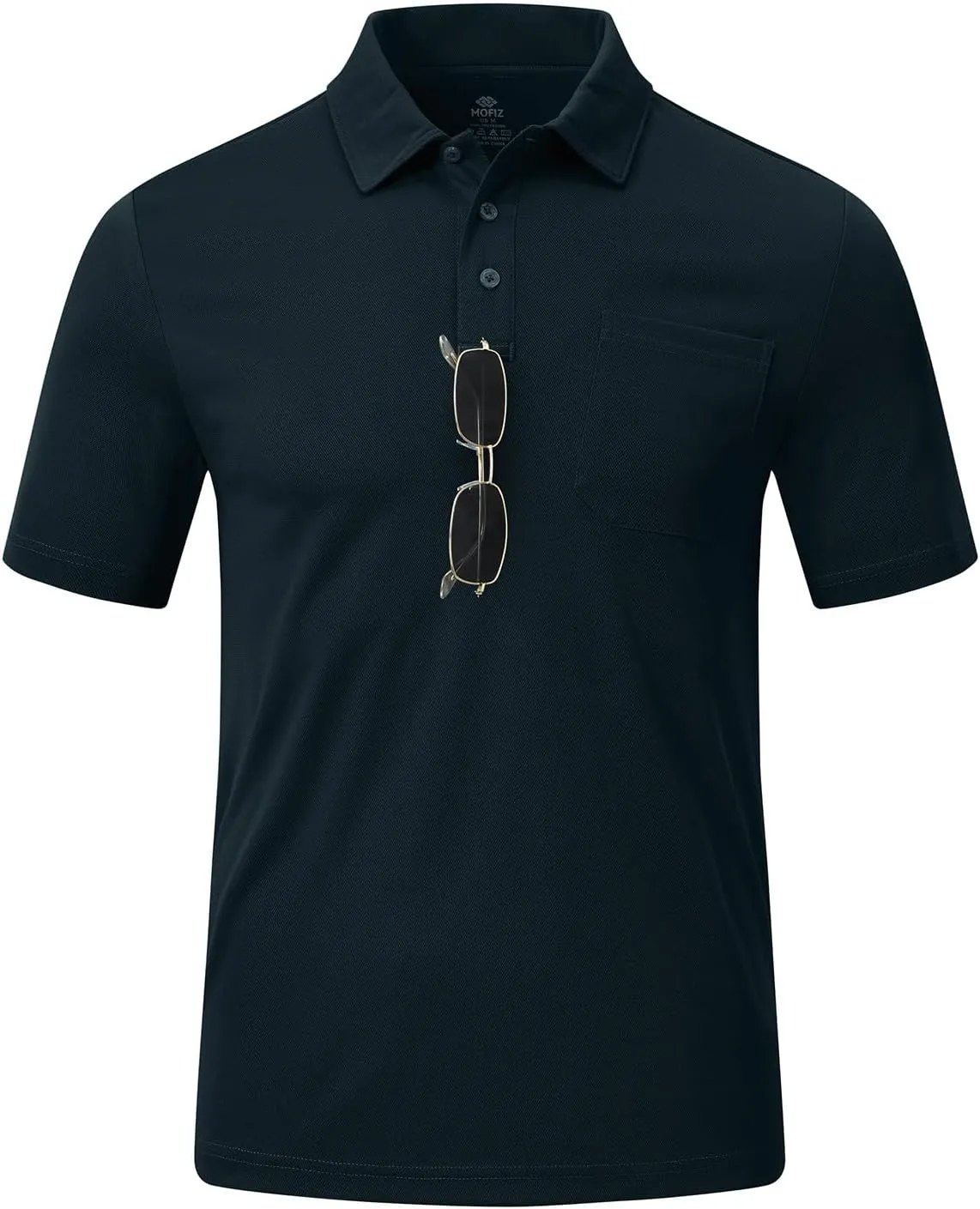 MoFiz Men's Polo Shirts Short Sleeve Lightweight Quick Dry Fit Polo Golf Summer Solid Athletic T-Shirts