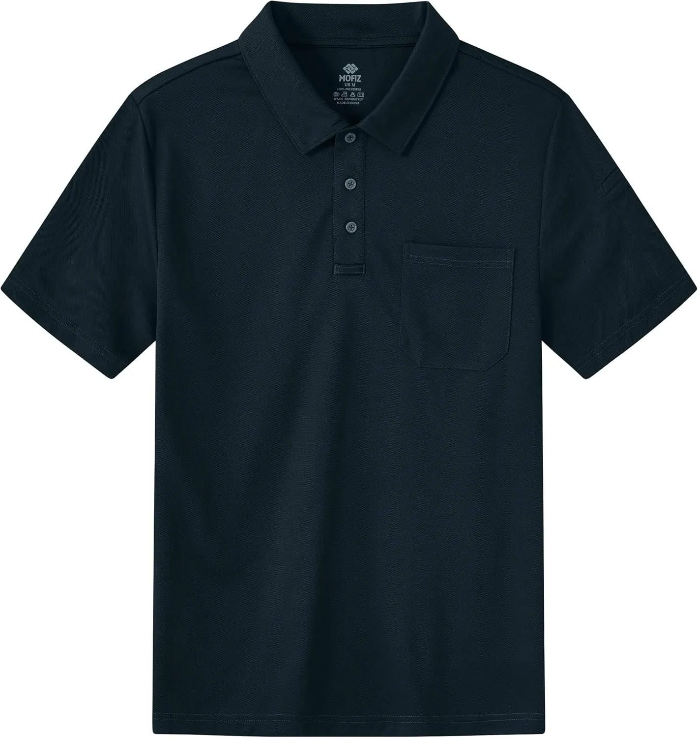 MoFiz Men's Polo Shirts Short Sleeve Lightweight Quick Dry Fit Polo Golf Summer Solid Athletic T-Shirts