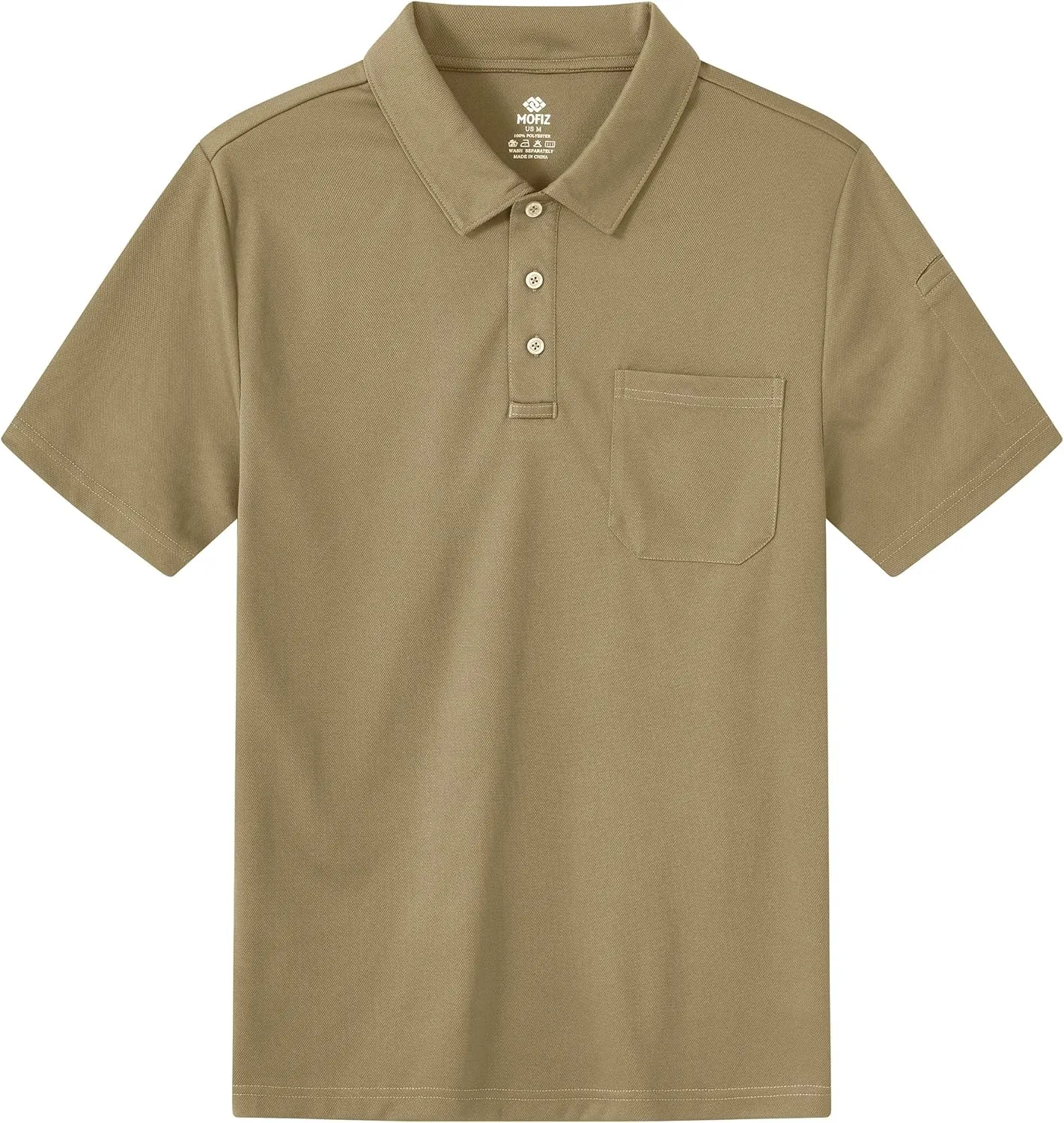 MoFiz Men's Polo Shirts Short Sleeve Lightweight Quick Dry Fit Polo Golf Summer Solid Athletic T-Shirts
