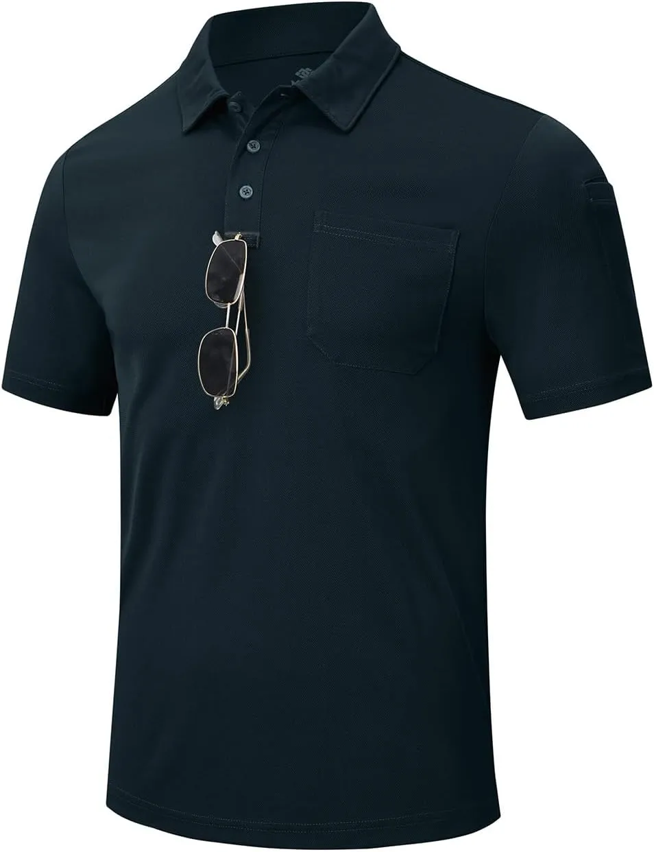 MoFiz Men's Polo Shirts Short Sleeve Lightweight Quick Dry Fit Polo Golf Summer Solid Athletic T-Shirts