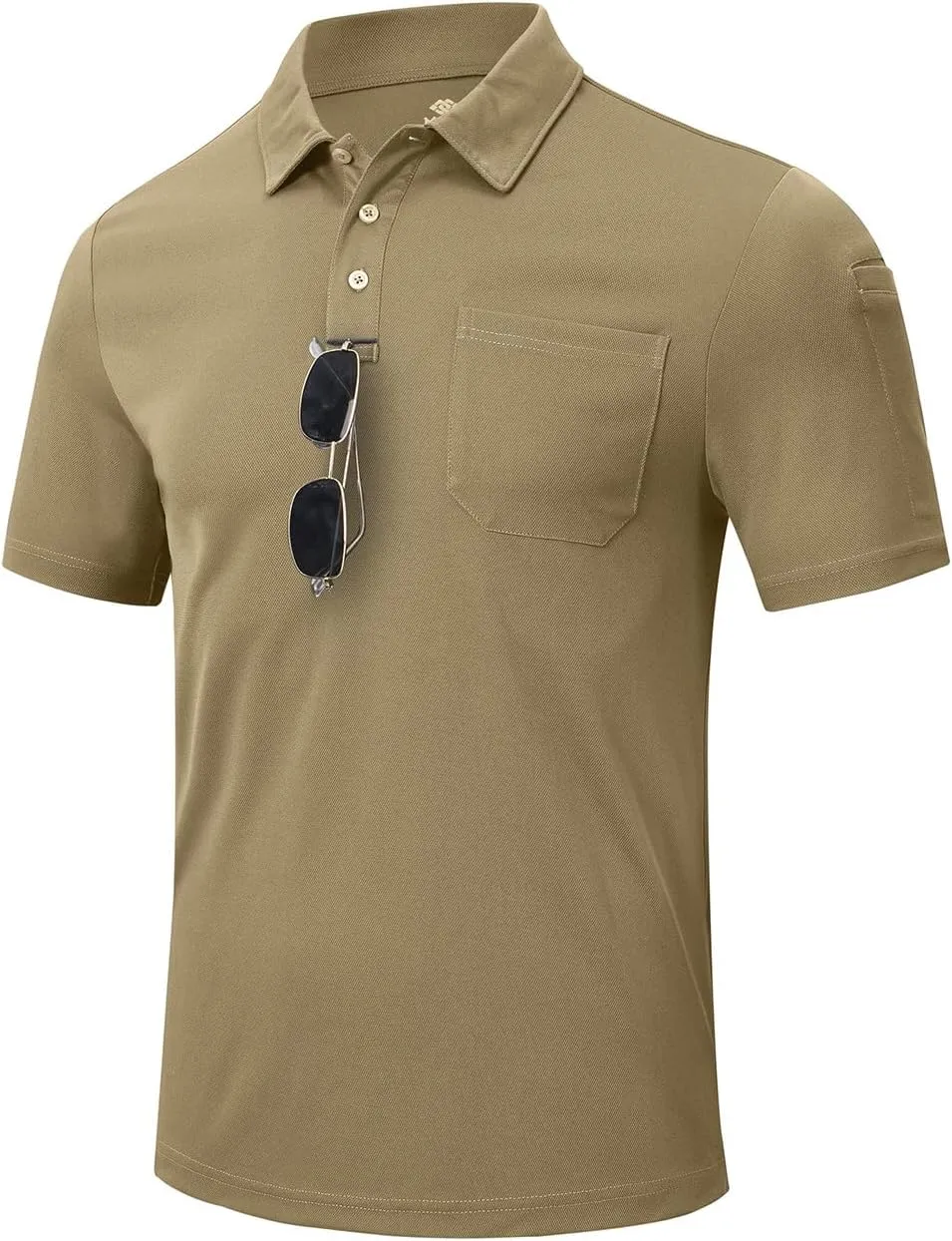 MoFiz Men's Polo Shirts Short Sleeve Lightweight Quick Dry Fit Polo Golf Summer Solid Athletic T-Shirts