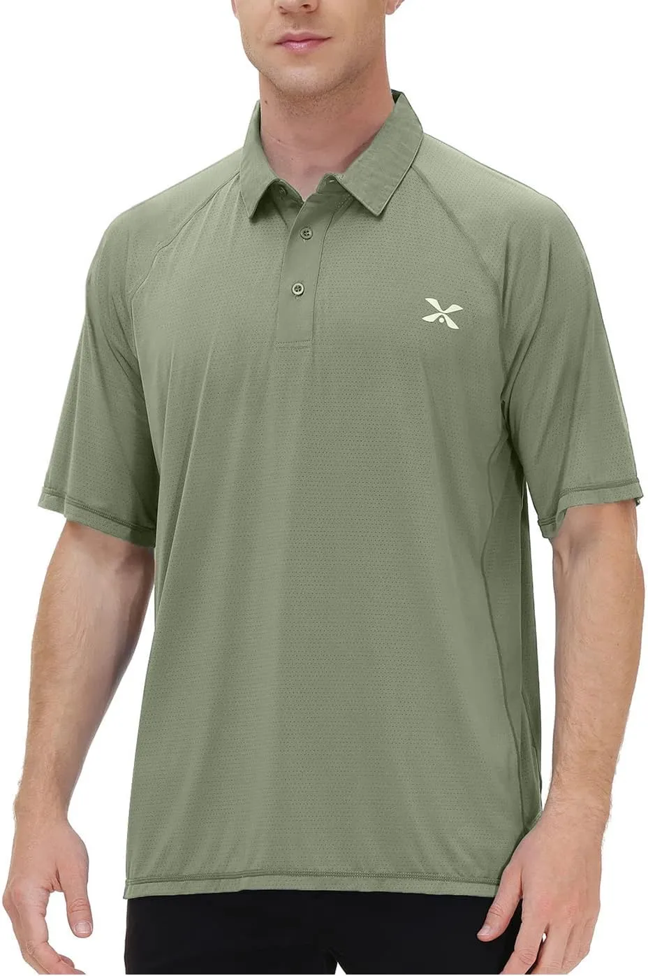 MOHEEN Men's Moisture Wicking Short Sleeve Polo Shirts UPF 50  Lightweight Performance Golf Shirts M-6XL