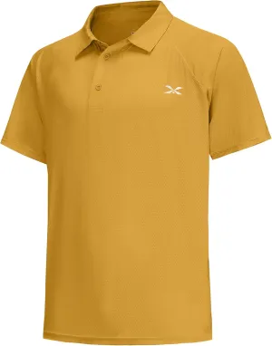 MOHEEN Men's Moisture Wicking Short Sleeve Polo Shirts UPF 50  Lightweight Performance Golf Shirts M-6XL