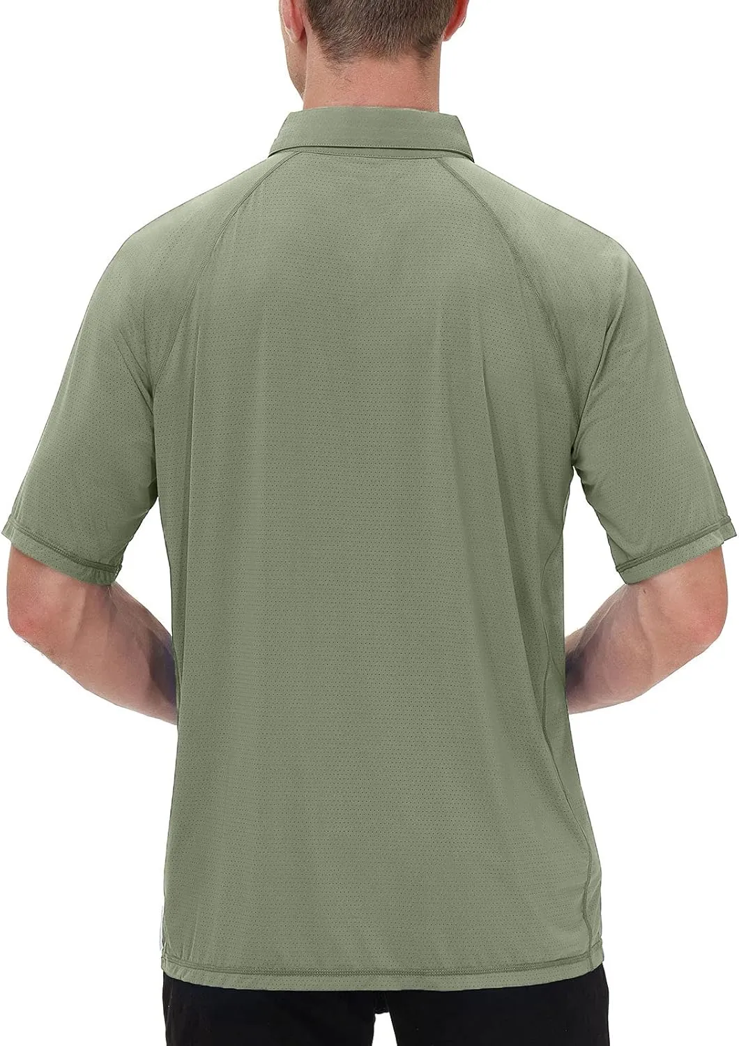 MOHEEN Men's Moisture Wicking Short Sleeve Polo Shirts UPF 50  Lightweight Performance Golf Shirts M-6XL