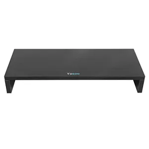 Monitor Stand Riser,Computer Monitor Riser Desk Table LED TV Stand Shelf Laptop Stand and Desk Organizer with Keyboard Storage (Black)