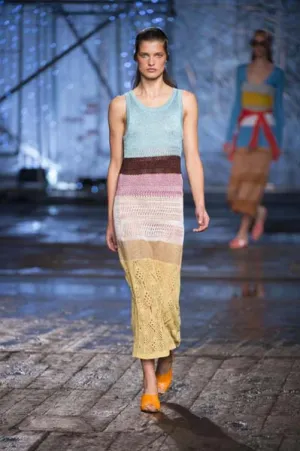 Multicolor Knitted Beach Long Dress
