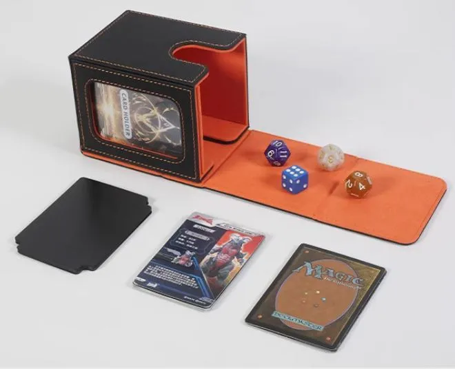 MUNTO - Trading Card Game Deck Box - Black/Grey (100  Cards)