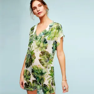New Chiffon Beach Dress #Green