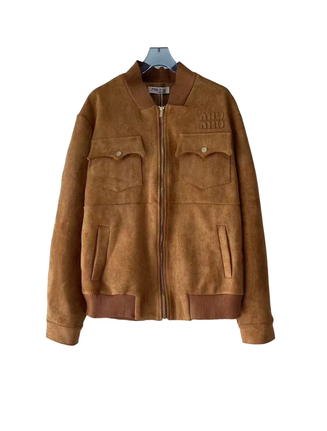 New jacket suede logo jacket