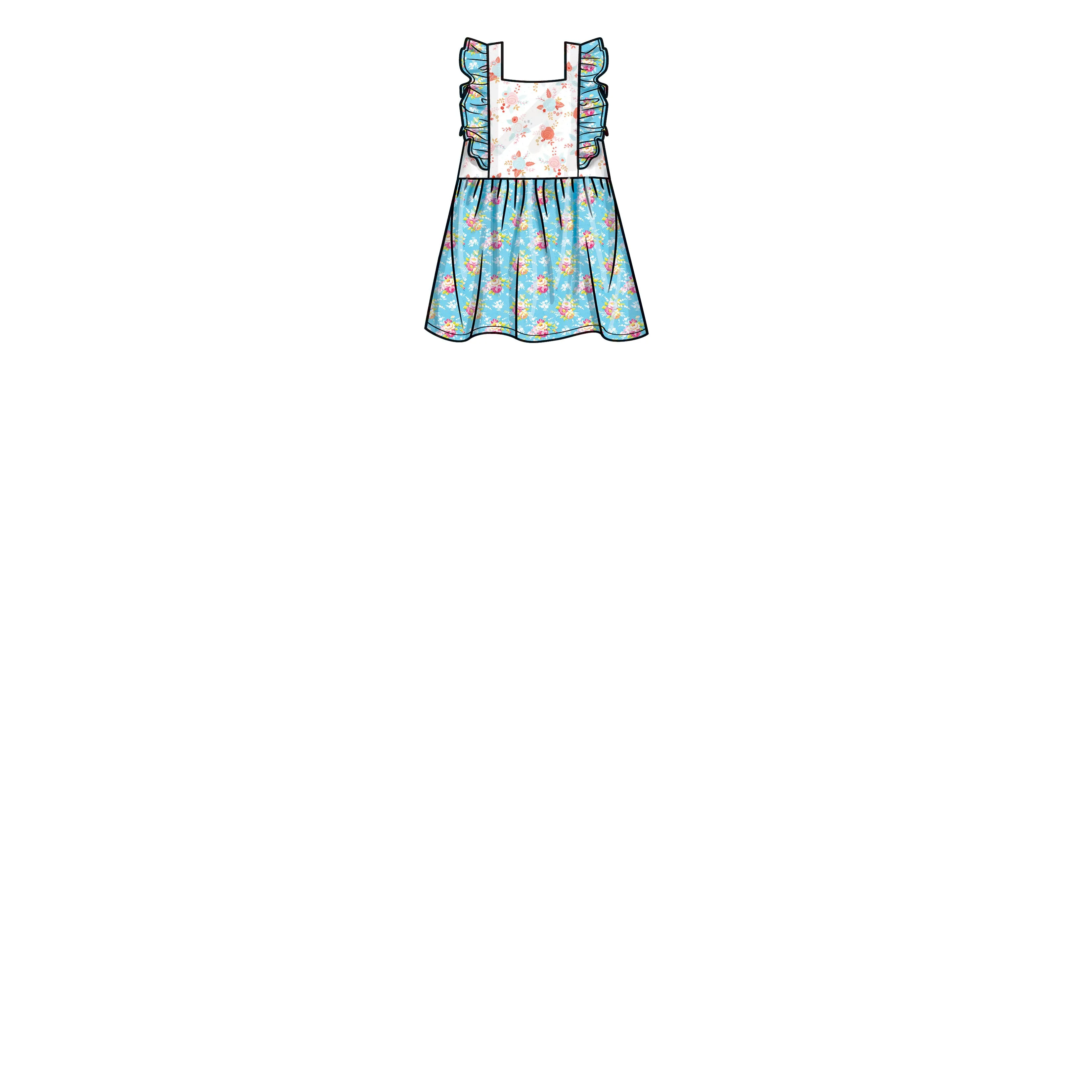 Newlook Pattern 6738 Babies' Rompers and Dress