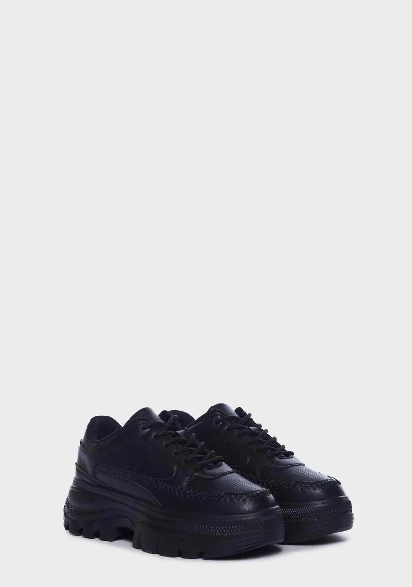 Night In My League Platform Sneakers