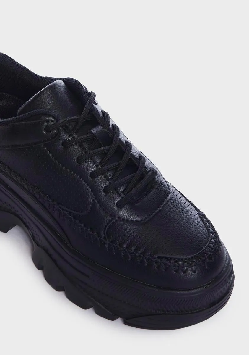 Night In My League Platform Sneakers