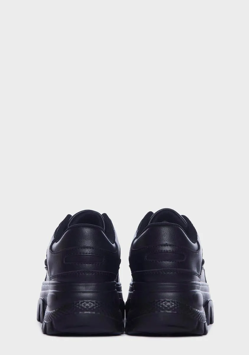 Night In My League Platform Sneakers