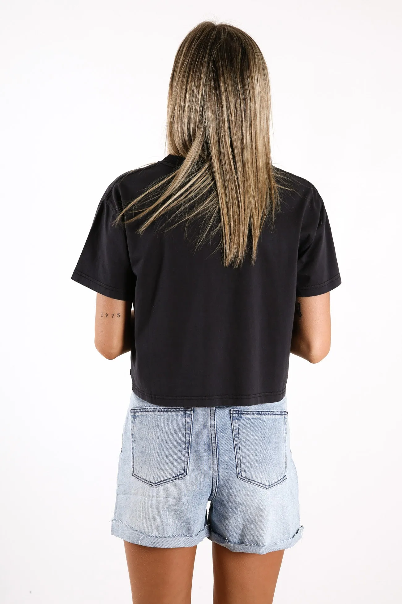 Odyssey Crop Tee Black