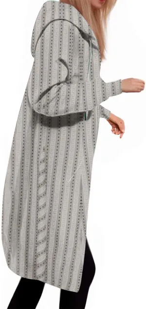 Oversized Coat for Women Fall Baggy Hooded Solid Drawstring Cloth Knee Length Sherpa Fleece Throughout with Pocket
