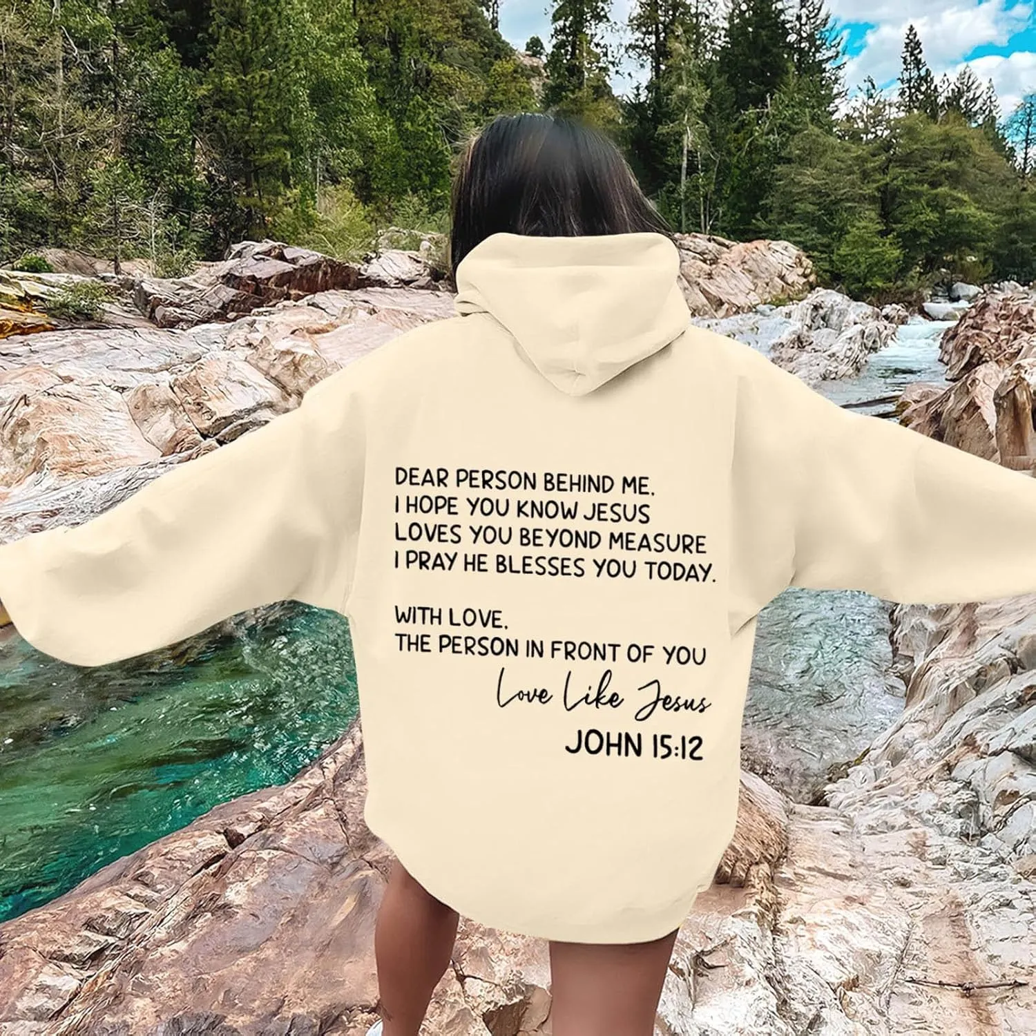 Oversized Letter Print Hoodies for Women Casual Long Sleeve Loose Fit Pullover 2025 Y2k Teen Girls Spring Clothes