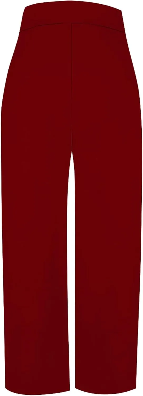 Palazzo Pants for Women Dressy High Waisted Wide Leg Pants Stretchy Loose Fit Casual Trousers with Pocket