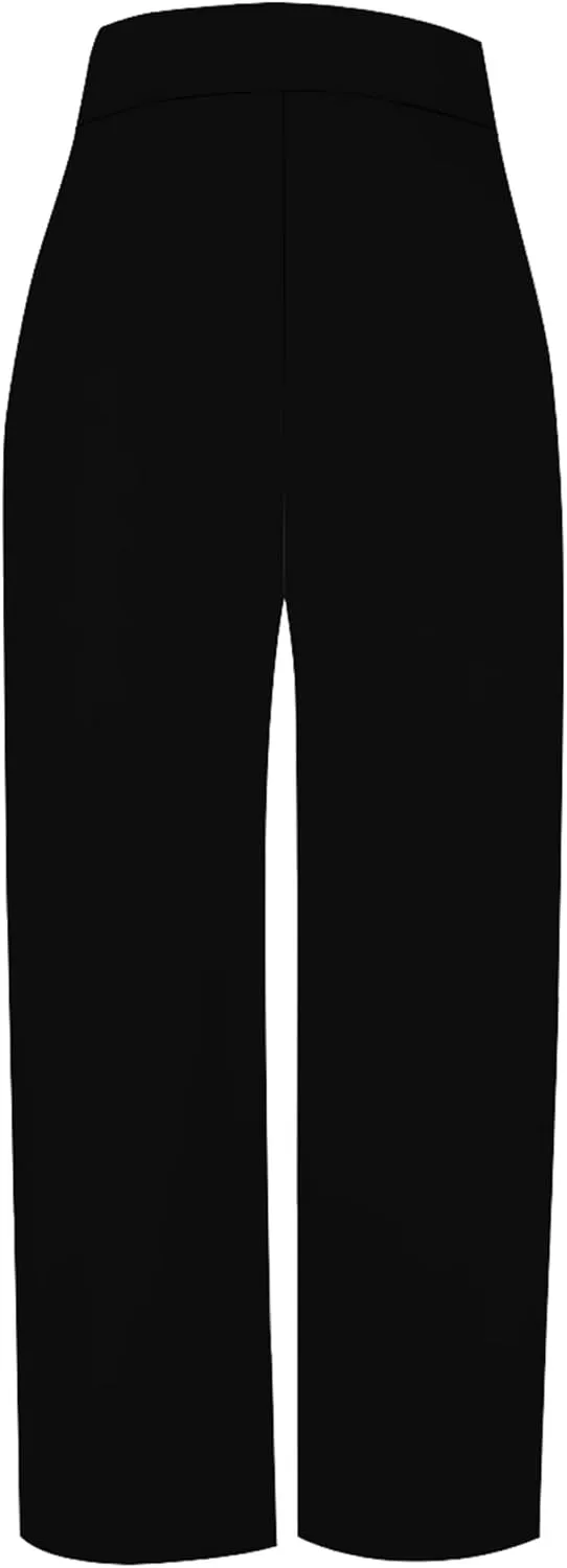 Palazzo Pants for Women Dressy High Waisted Wide Leg Pants Stretchy Loose Fit Casual Trousers with Pocket