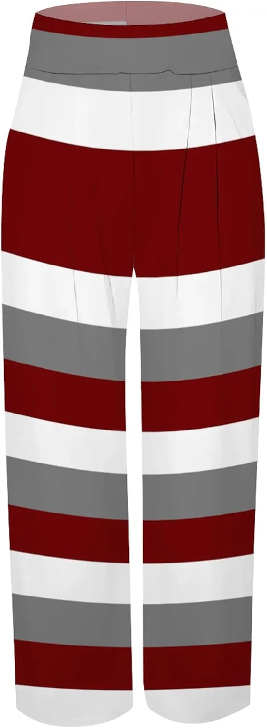 Palazzo Pants for Women Dressy High Waisted Wide Leg Pants Stretchy Loose Fit Casual Trousers with Pocket