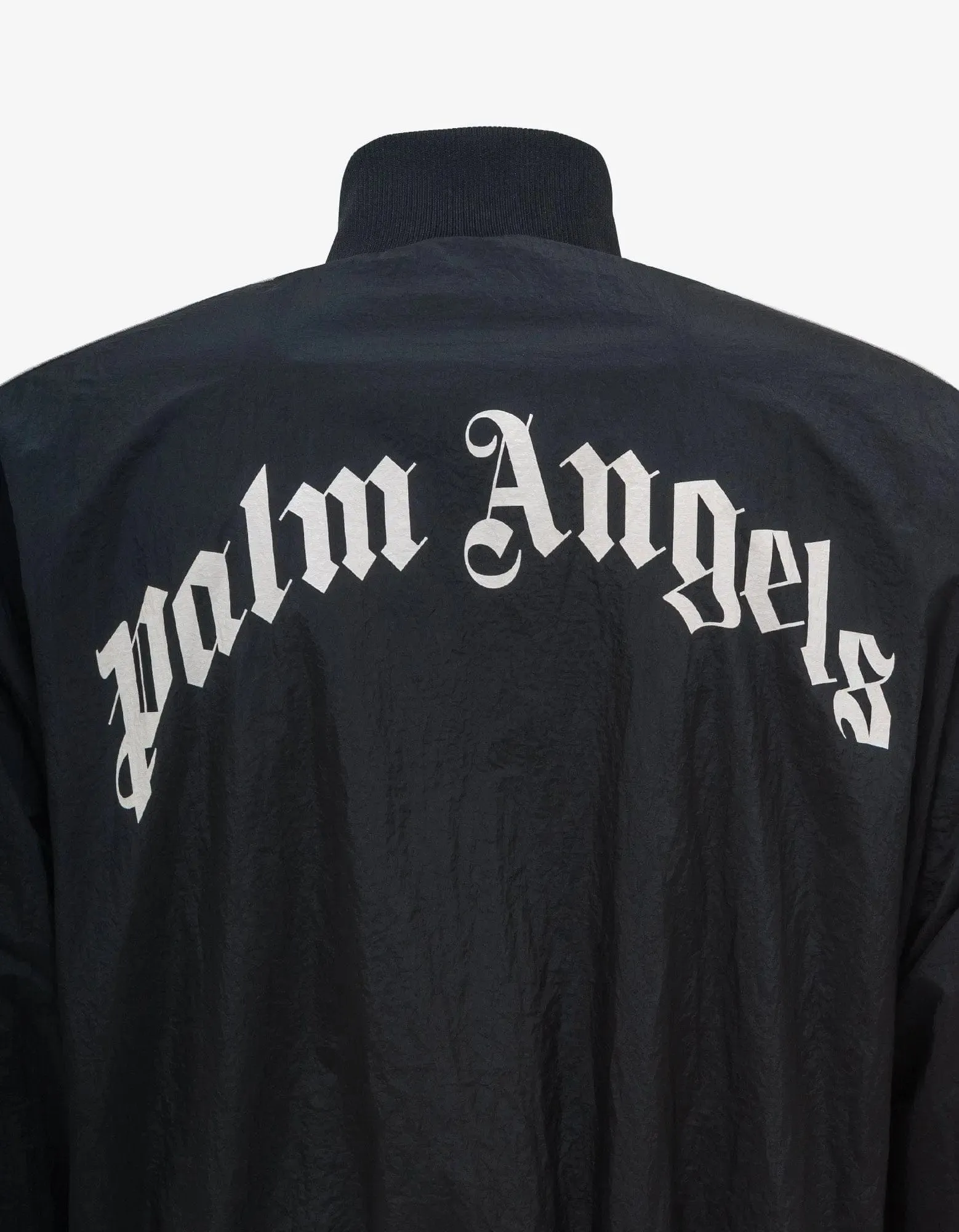 Palm Angels Black Curved Logo Track Jacket