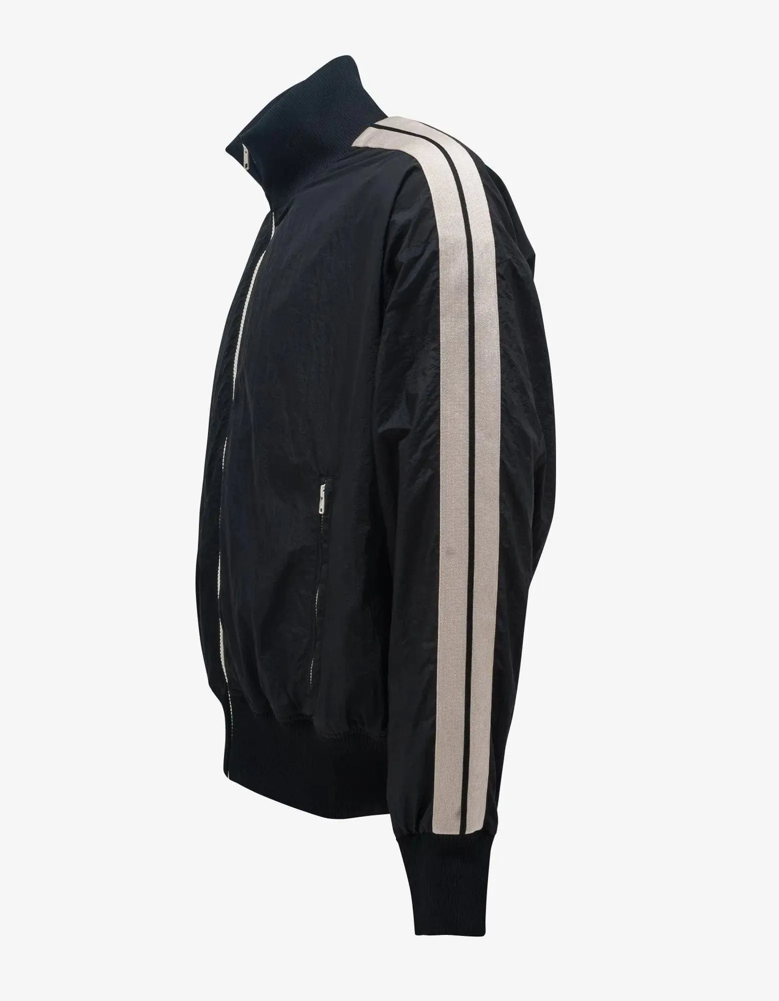 Palm Angels Black Curved Logo Track Jacket