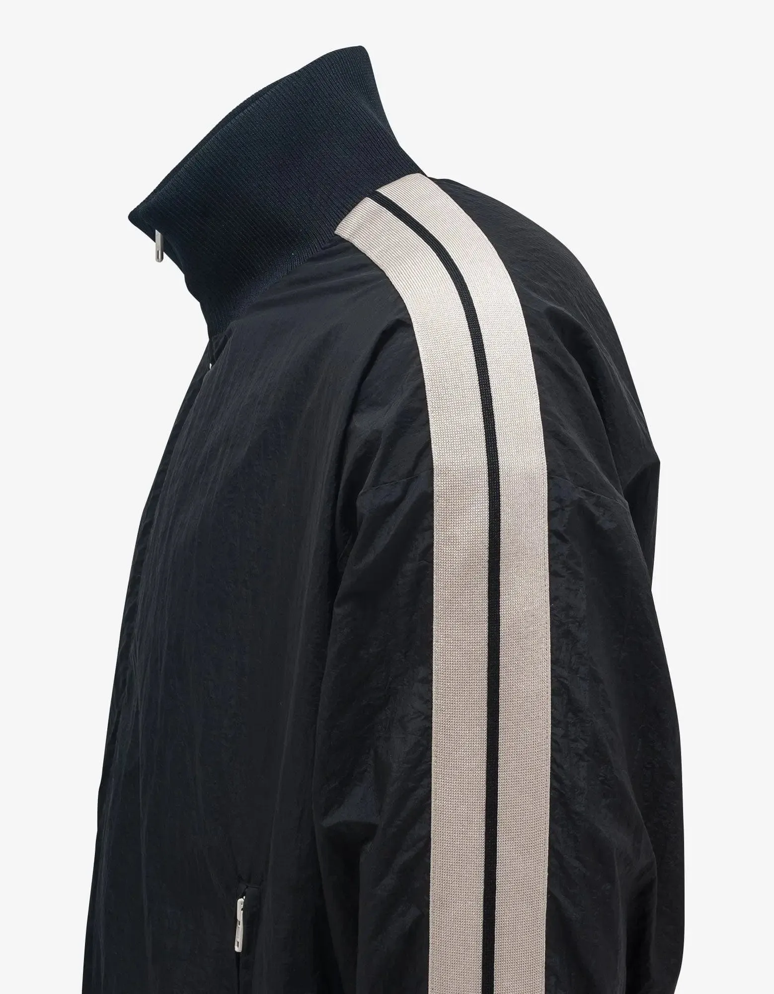 Palm Angels Black Curved Logo Track Jacket