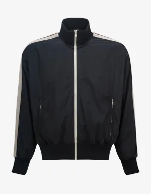 Palm Angels Black Curved Logo Track Jacket
