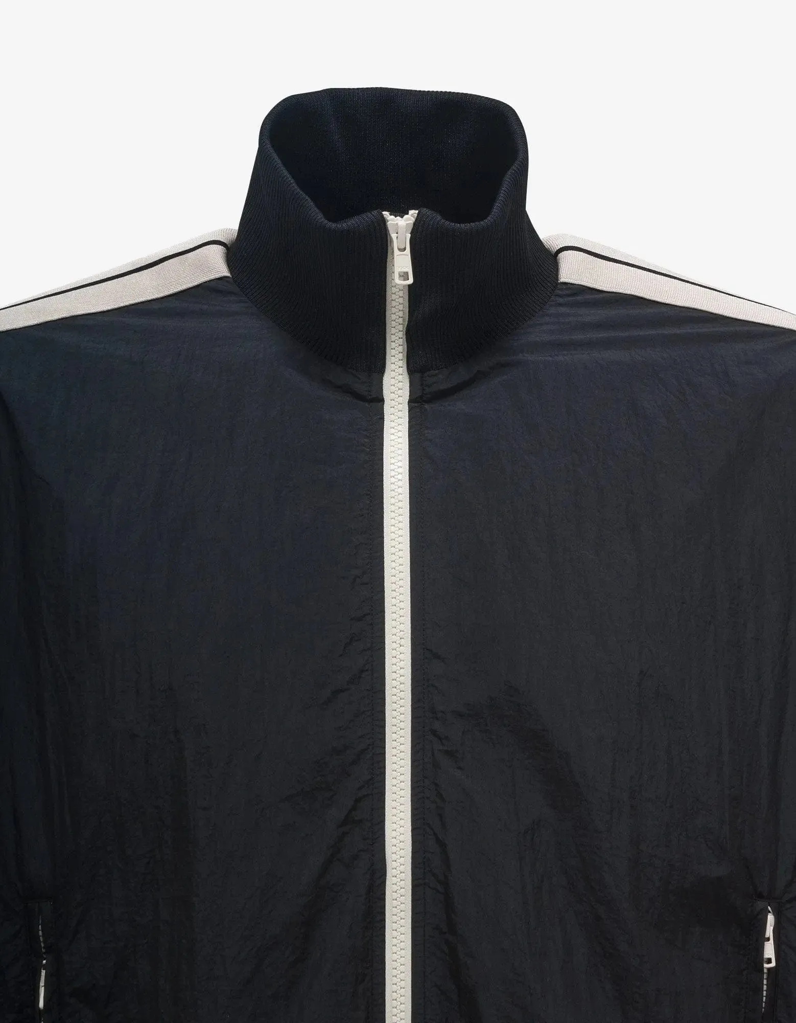 Palm Angels Black Curved Logo Track Jacket