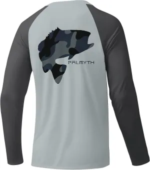 Palmyth Fishing Shirts for Men Long Sleeve Sun Protection UV UPF 50  T-Shirts Performance Quick Dry