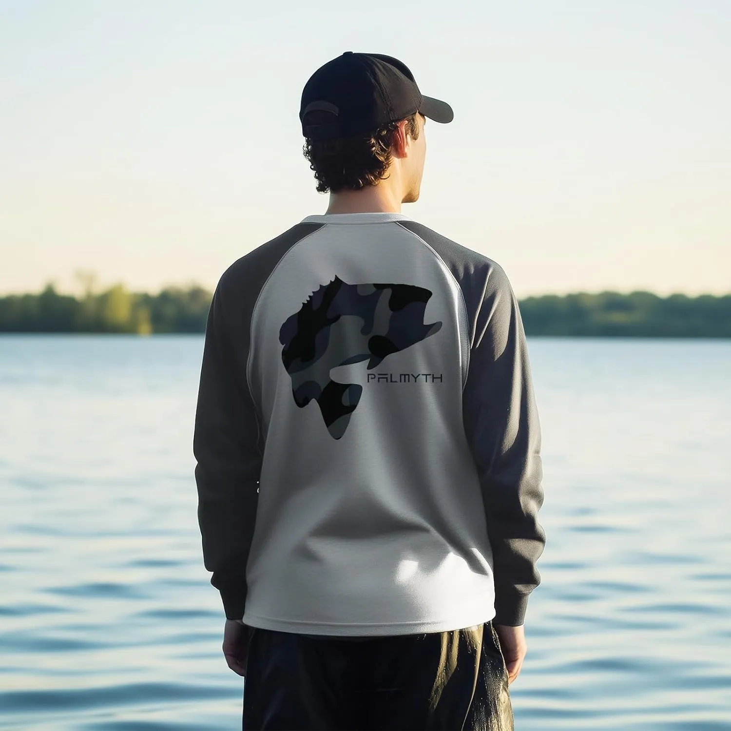Palmyth Fishing Shirts for Men Long Sleeve Sun Protection UV UPF 50  T-Shirts Performance Quick Dry