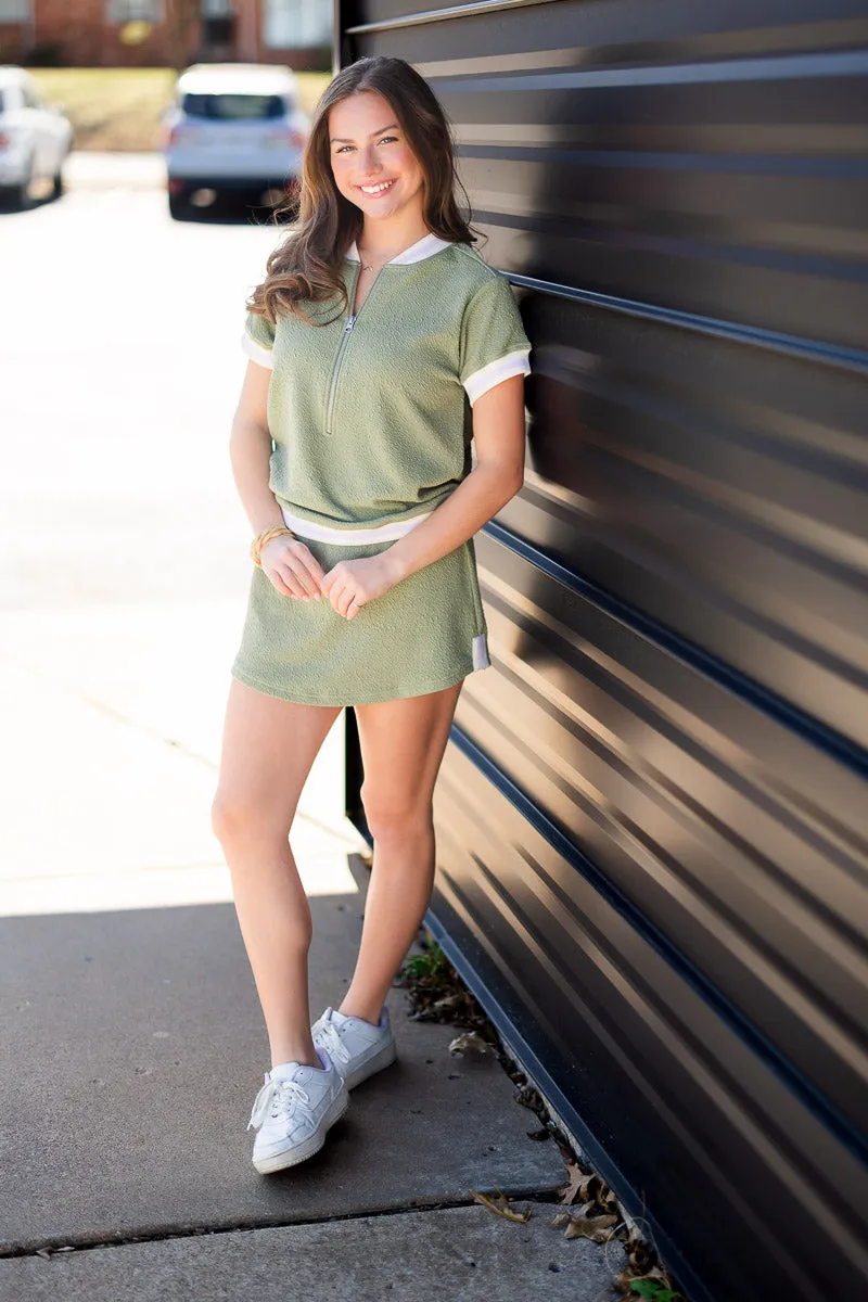Paloma Skirt in Moss Green