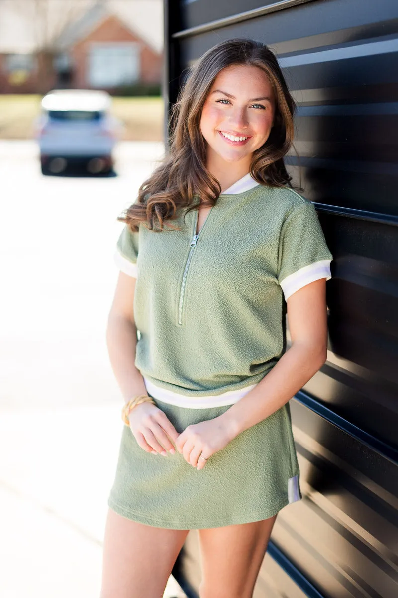 Paloma Skirt in Moss Green