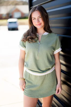 Paloma Skirt in Moss Green