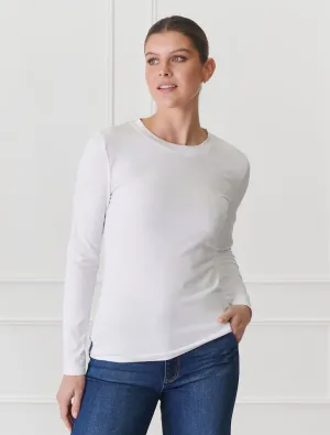 Paris Long Sleeve Classic Tee White