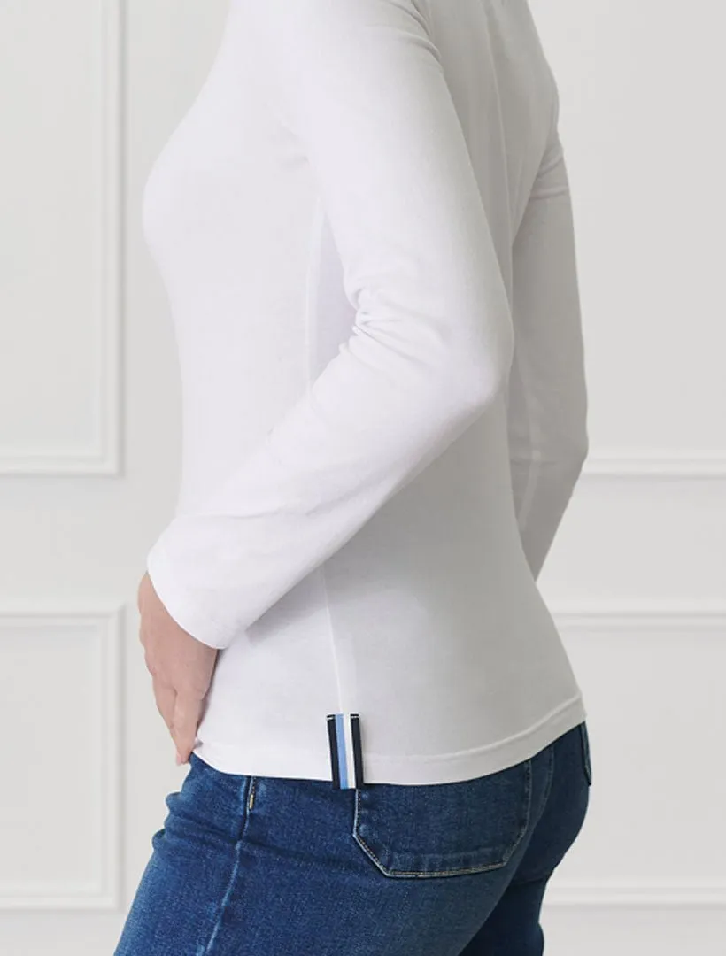 Paris Long Sleeve Classic Tee White