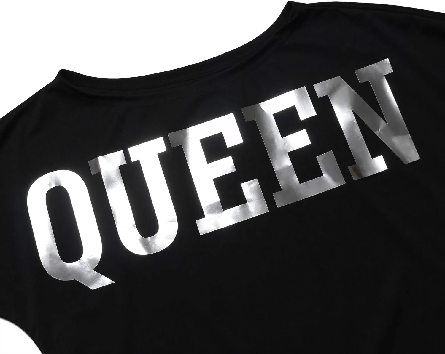 PESION Womens Off The Shoulder Tops Sexy Shiny Metallic Shirts Long Sleeves Fashion Graphic T-shirts Blouses