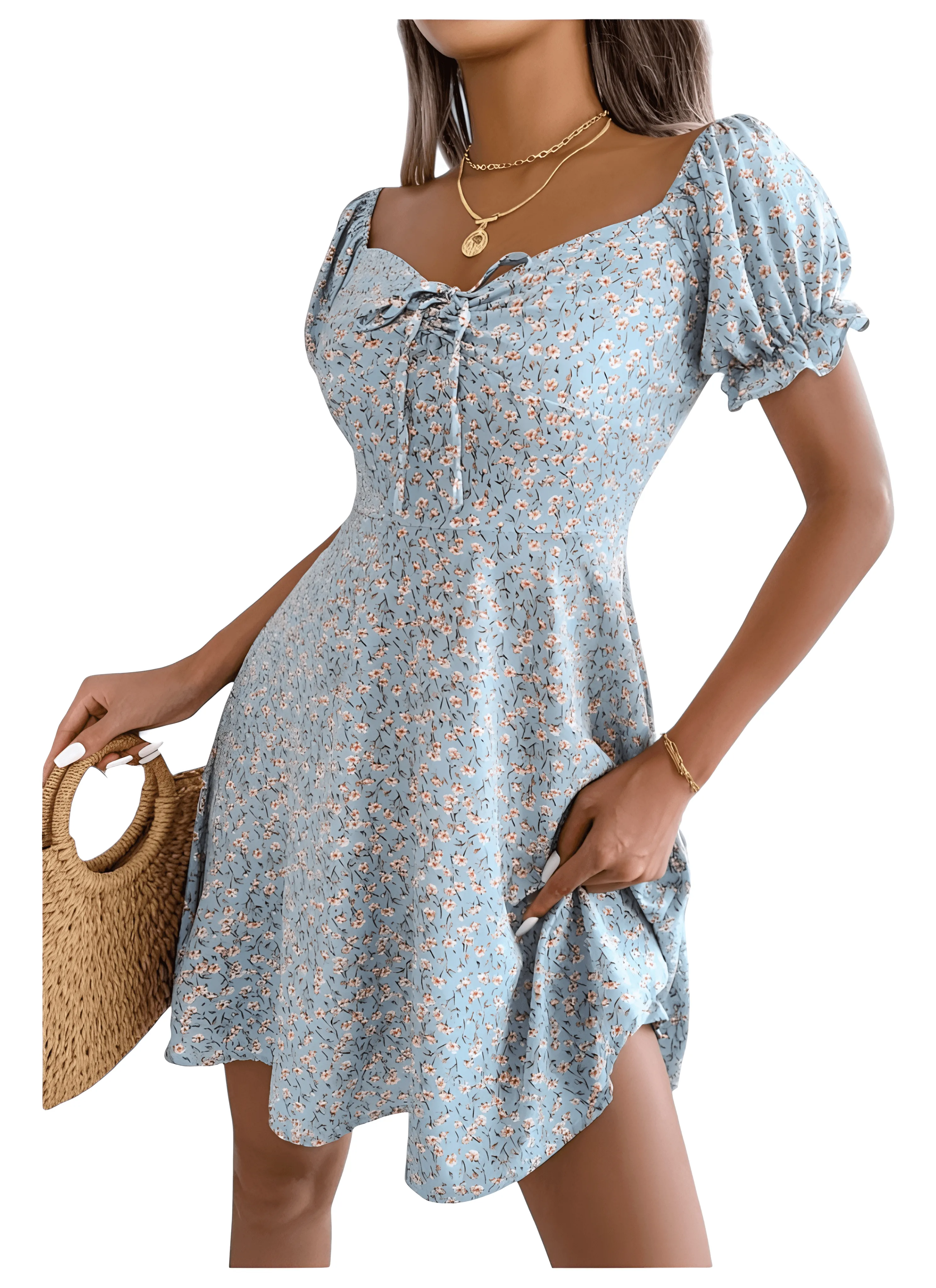 Petals and Ruffles: Women's Floral Print Dress