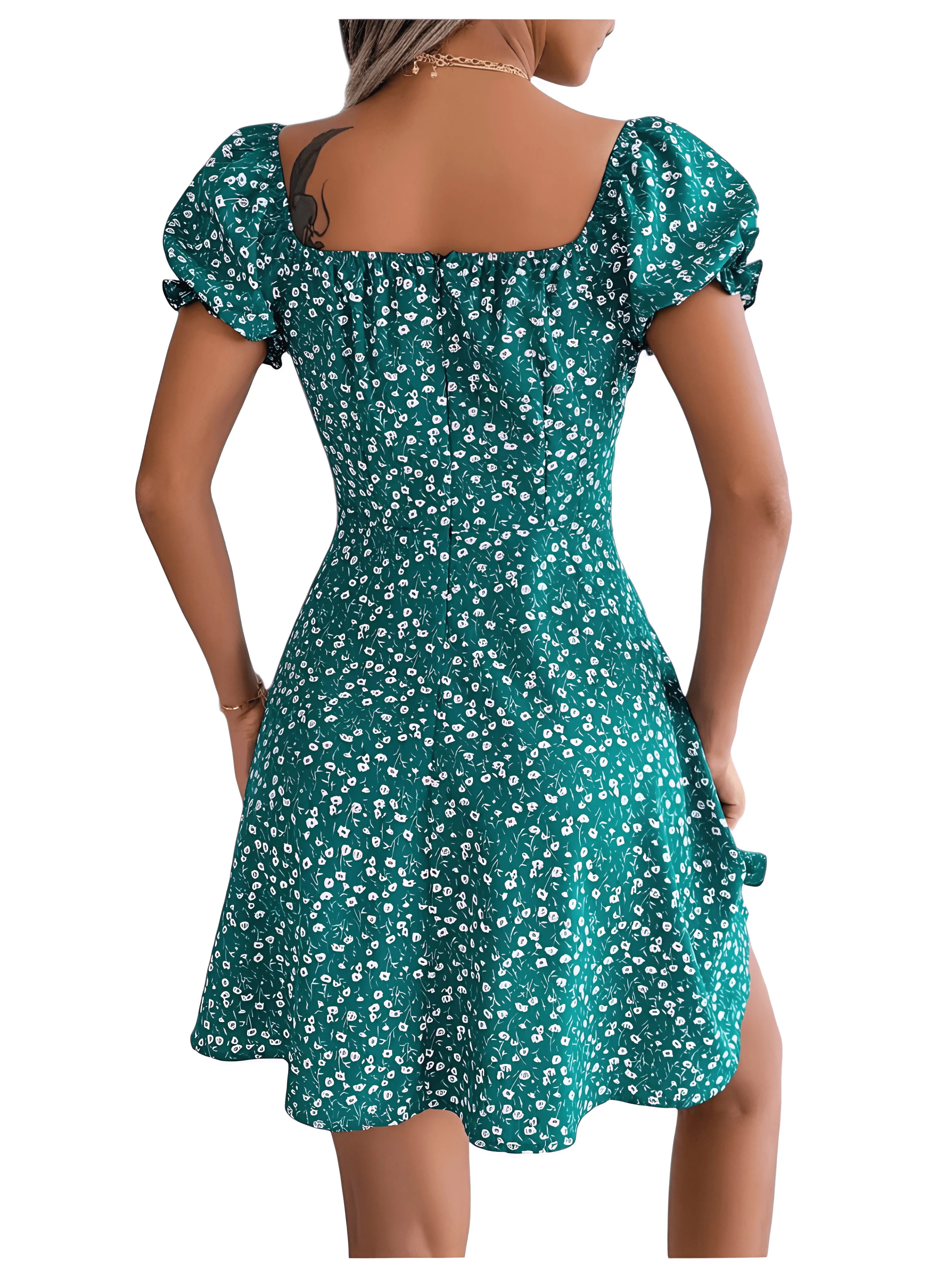 Petals and Ruffles: Women's Floral Print Dress