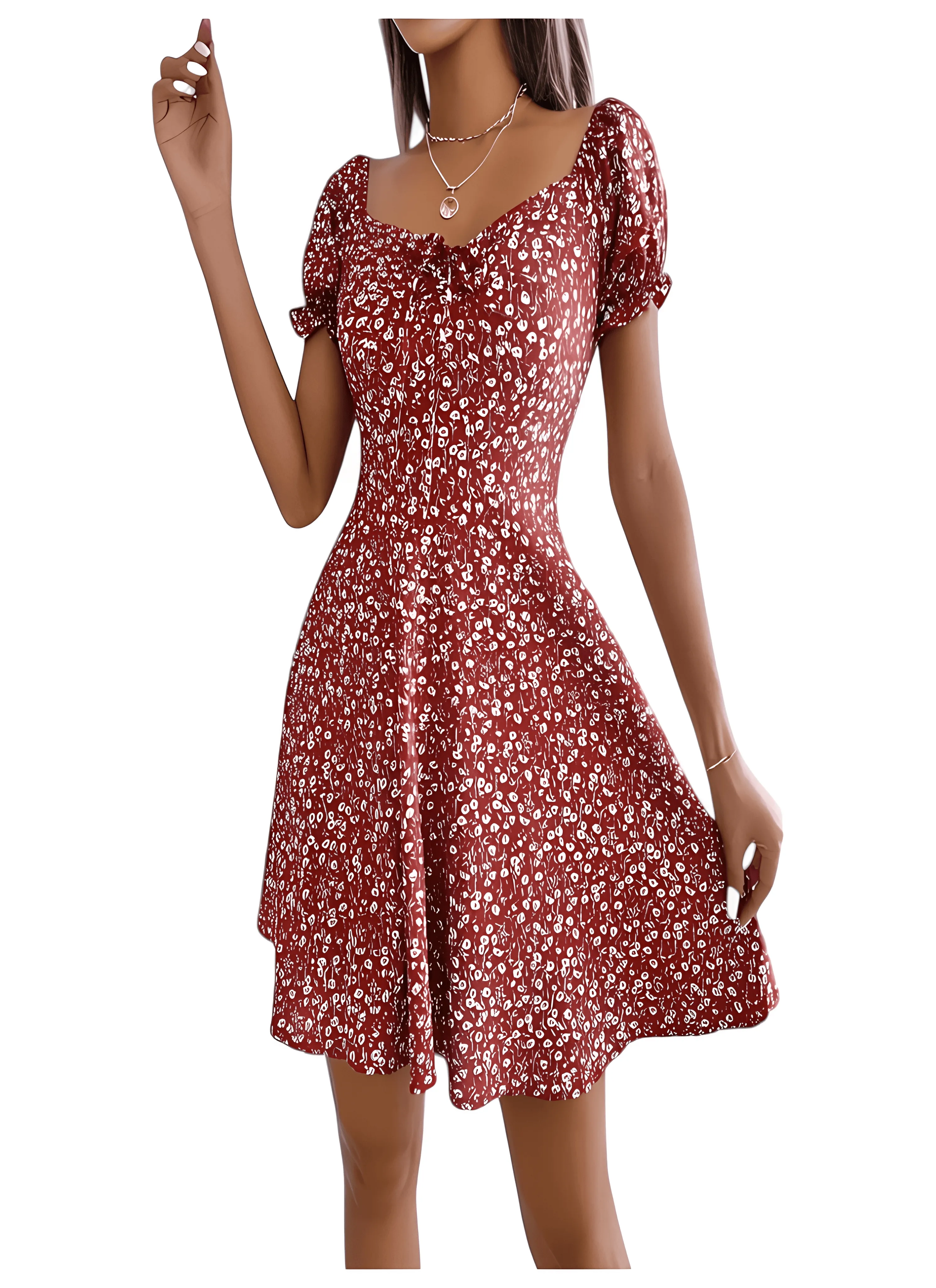 Petals and Ruffles: Women's Floral Print Dress