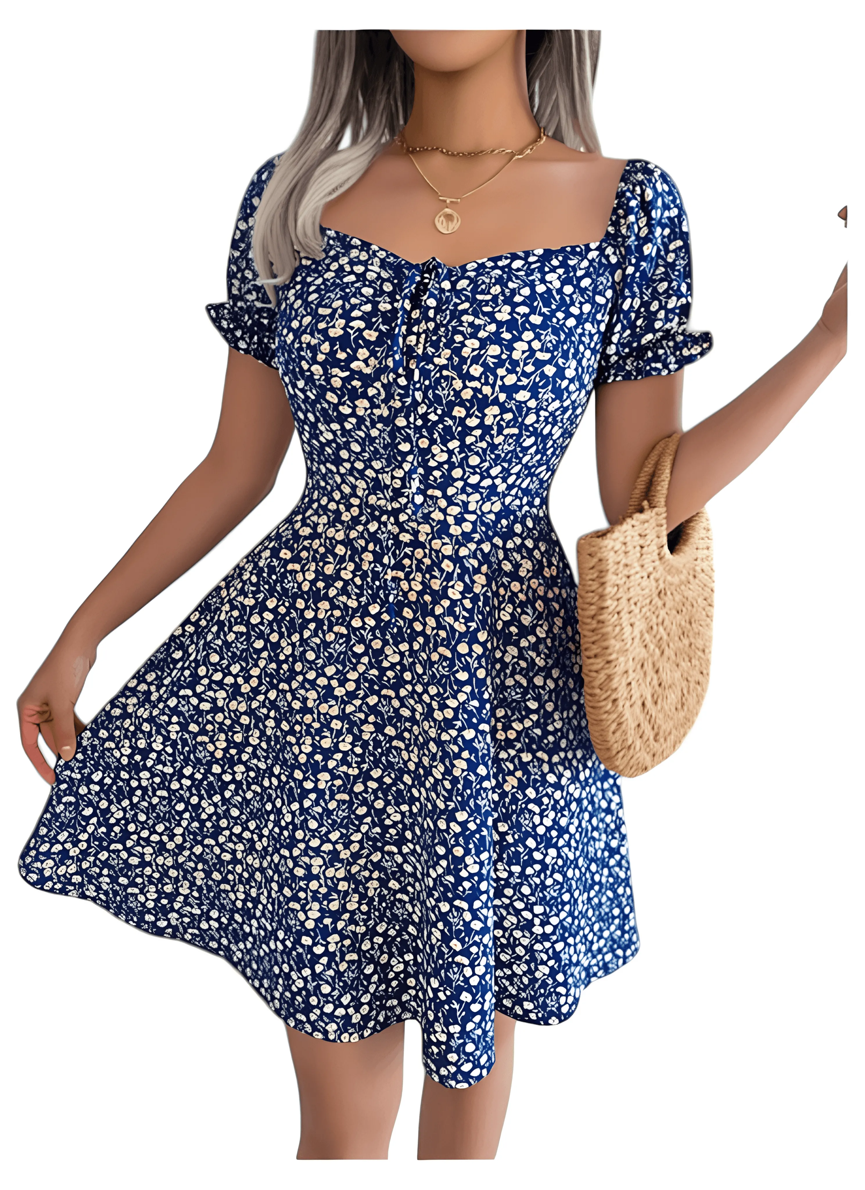Petals and Ruffles: Women's Floral Print Dress