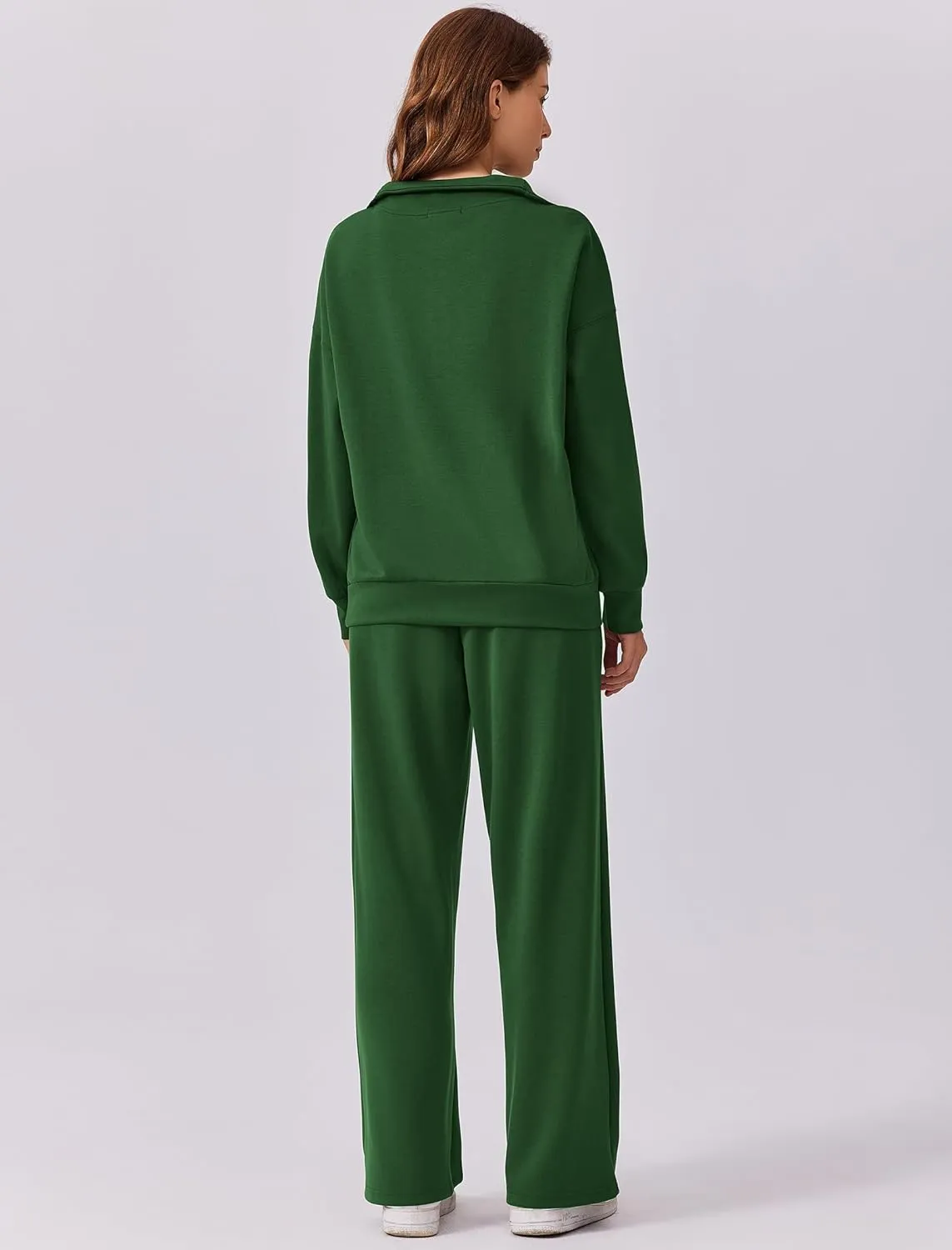 PINSPARK 2 Piece Sets for Women 2025 Fall Outfits Sweatsuit Oversized Sweatshirt Wide Leg Sweatpants Matching Set Tracksuit