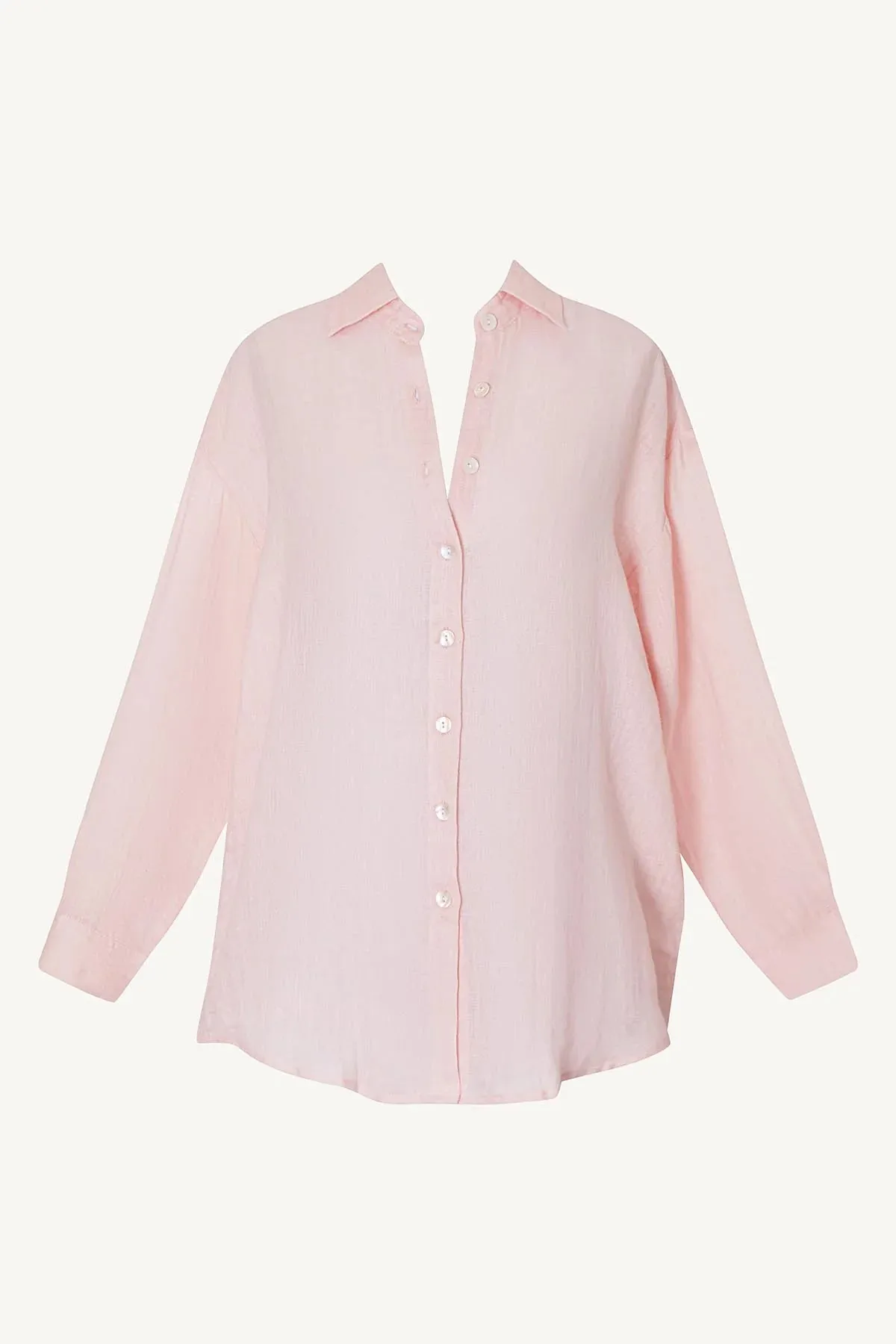 Playa Linen Shirt - Sunkissed Pink
