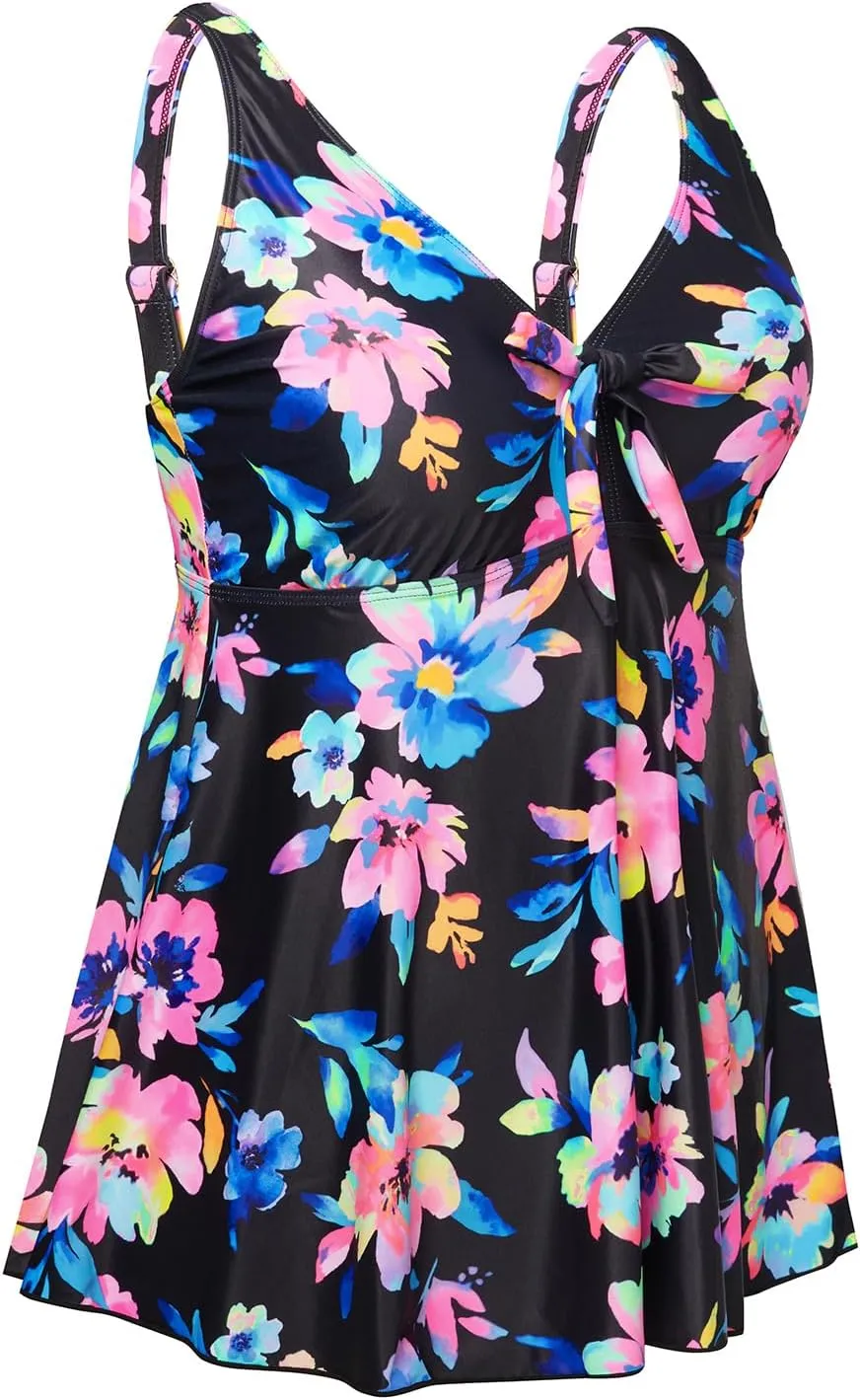 Plus Size Tankini Tops for Women Only - Flowy Bathing Suits Tops Modest Swimsuit No Bottom