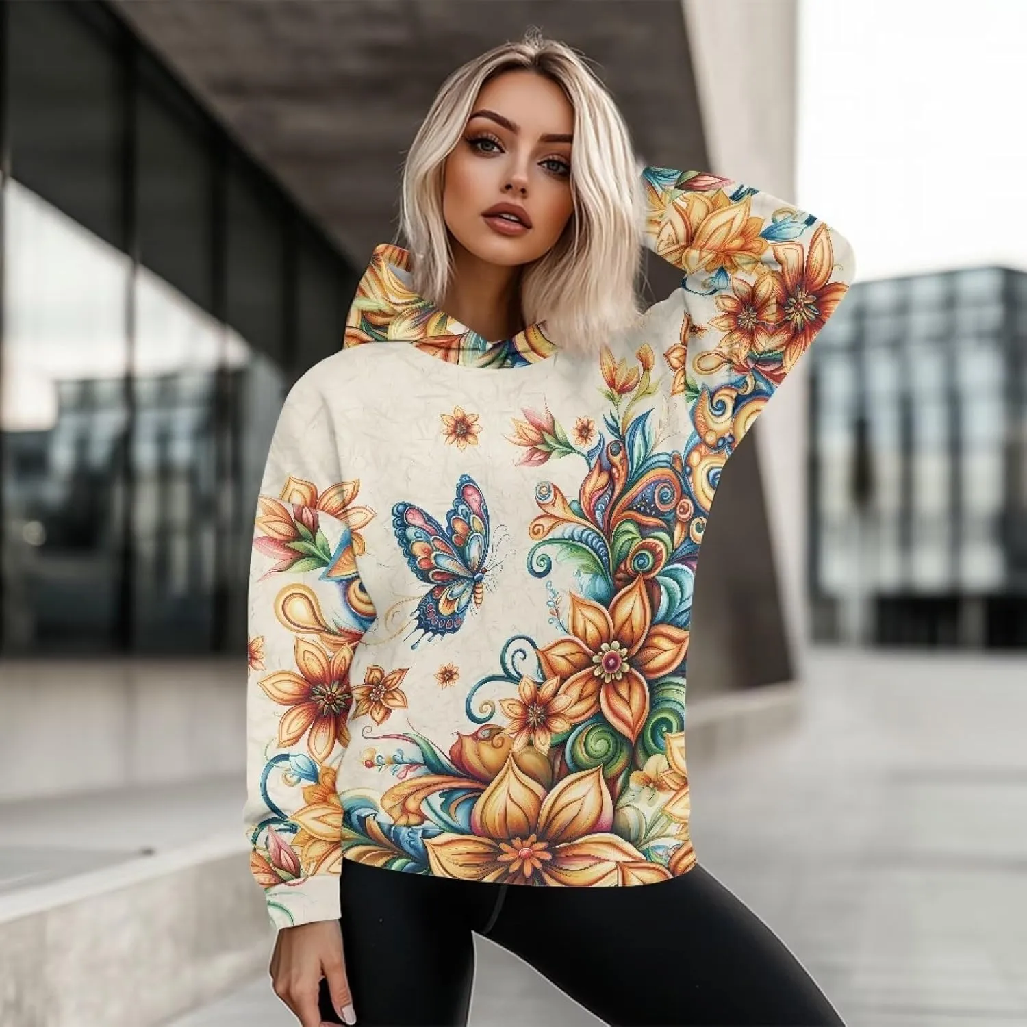 Poceacles Womens Fleece Hoodies Oversized Sweatshirts Long Sleeve Pullover Tops Gym Tops Fall Outfits Plus