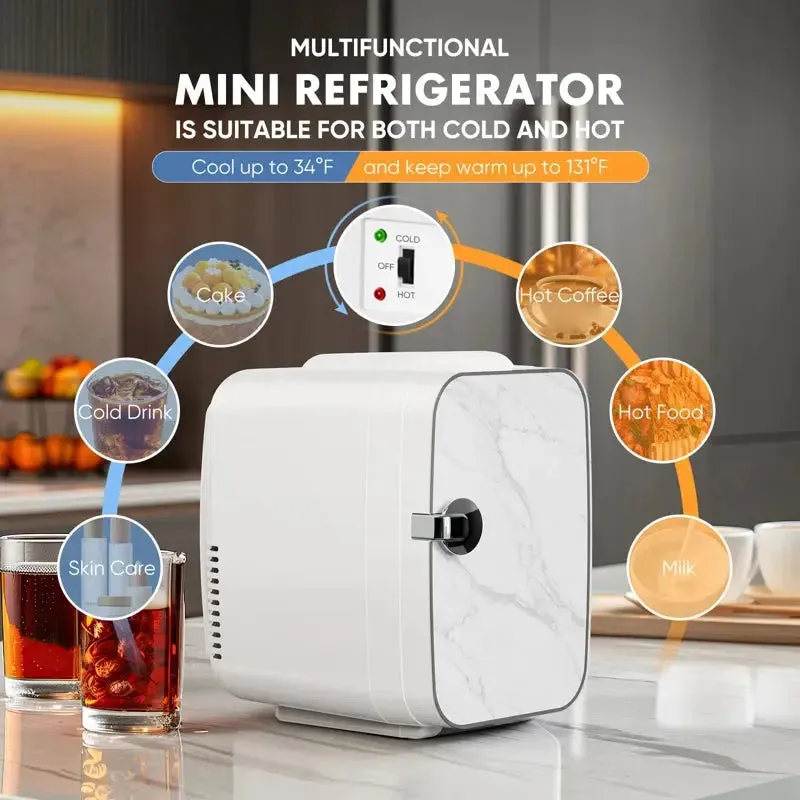 Portable Mini Fridge Travel Thermoelectric 4 Liter Cooler and Warmer