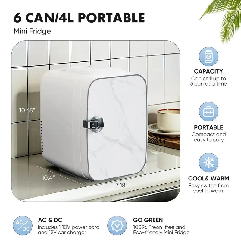 Portable Mini Fridge Travel Thermoelectric 4 Liter Cooler and Warmer