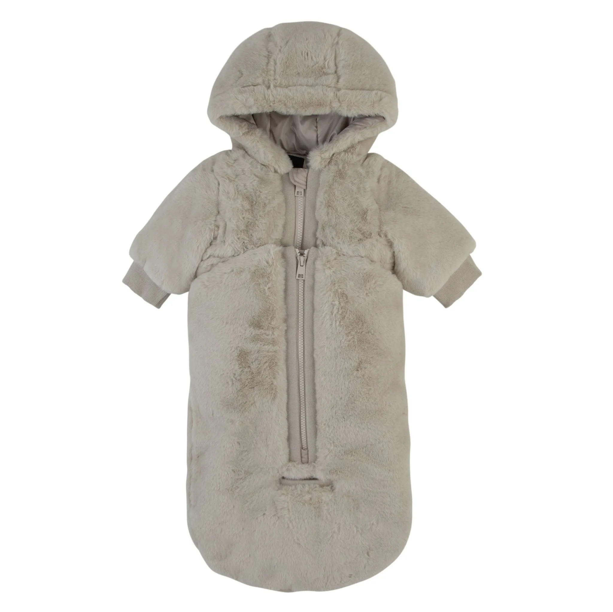 Pramie Light Beige Fur Snowsuit