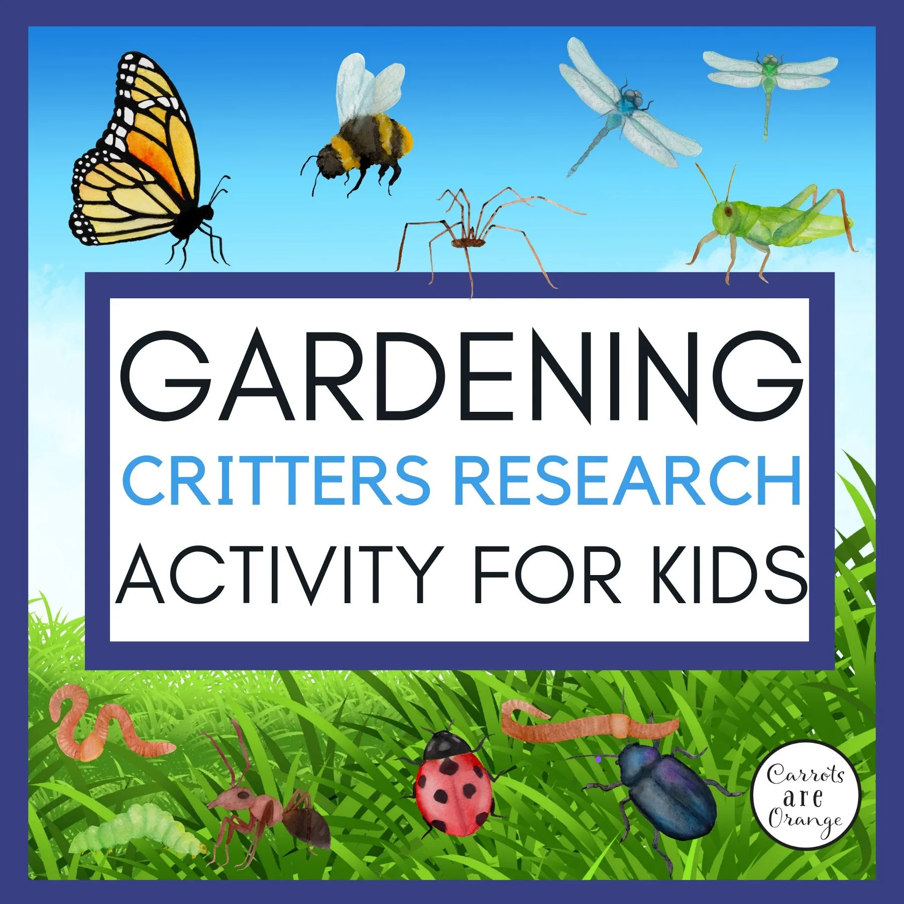 Preschool Activity for Garden Unit - Critters Research Page & Word Search