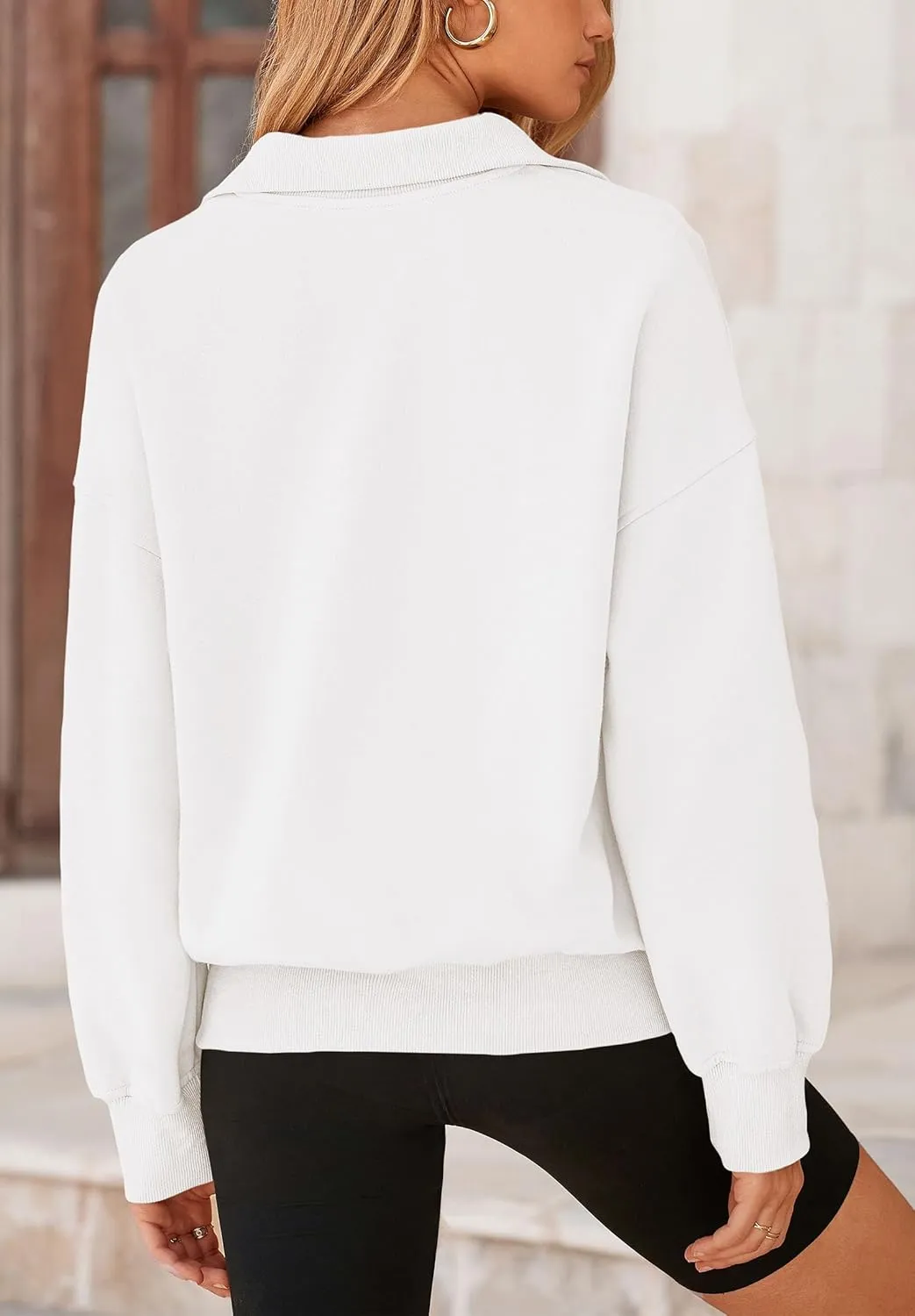 PRETTYGARDEN Women's Fall Fashion Half Zip Sweatshirts Long Sleeve Collared Cropped Pullover Tops Trendy Y2K Clothes